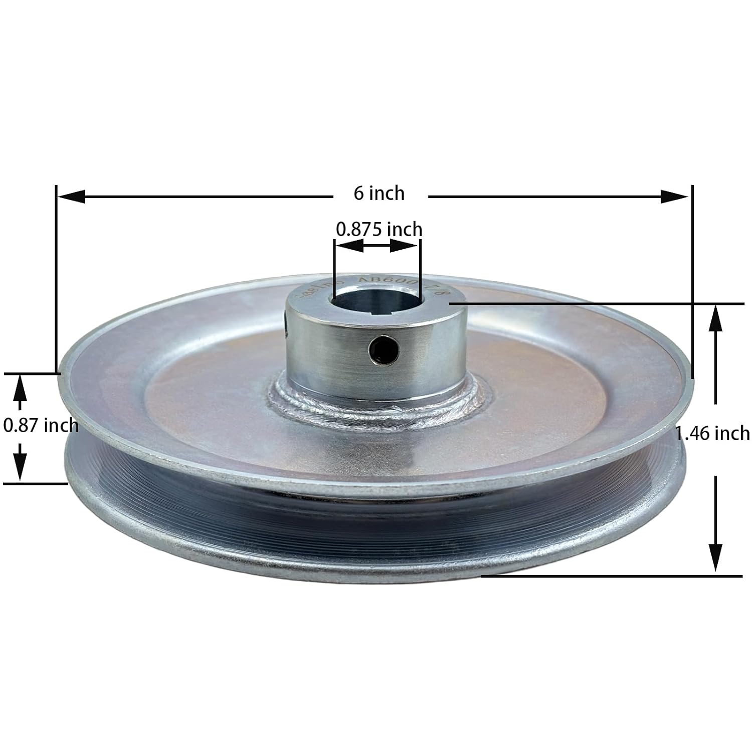 AB600-7/8 Single Groove Web Sheaves,v velt Pulley 7/8 inch bore 6 OD,Motor Pulley Carbon Steel for A B 5L 4L V-Belts