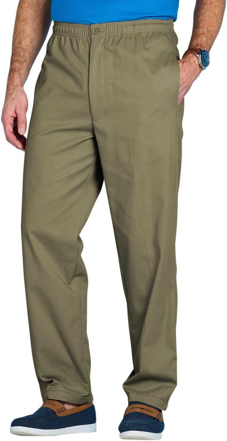 Chums Men's Cotton Rugby Trousers with Elasticated Waistband & Drawcord, Smart Casual Comfort Stretch Fitting Pants