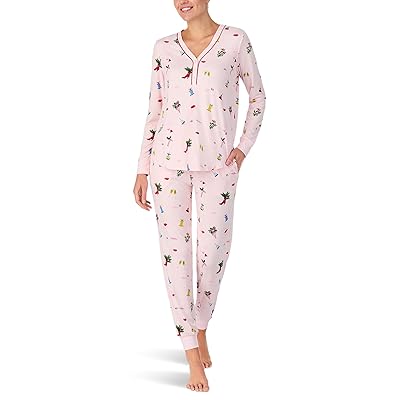 Kate Spade New York Long Sleeve Cozy Jersey Henley Jogger Set Women