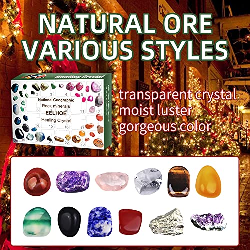 Ocobetom Adventskalender 2021, edelstenen kerstadventskalender, kerstgeschenkdoos verrasst elke dag patrooncollectie… - Image 6