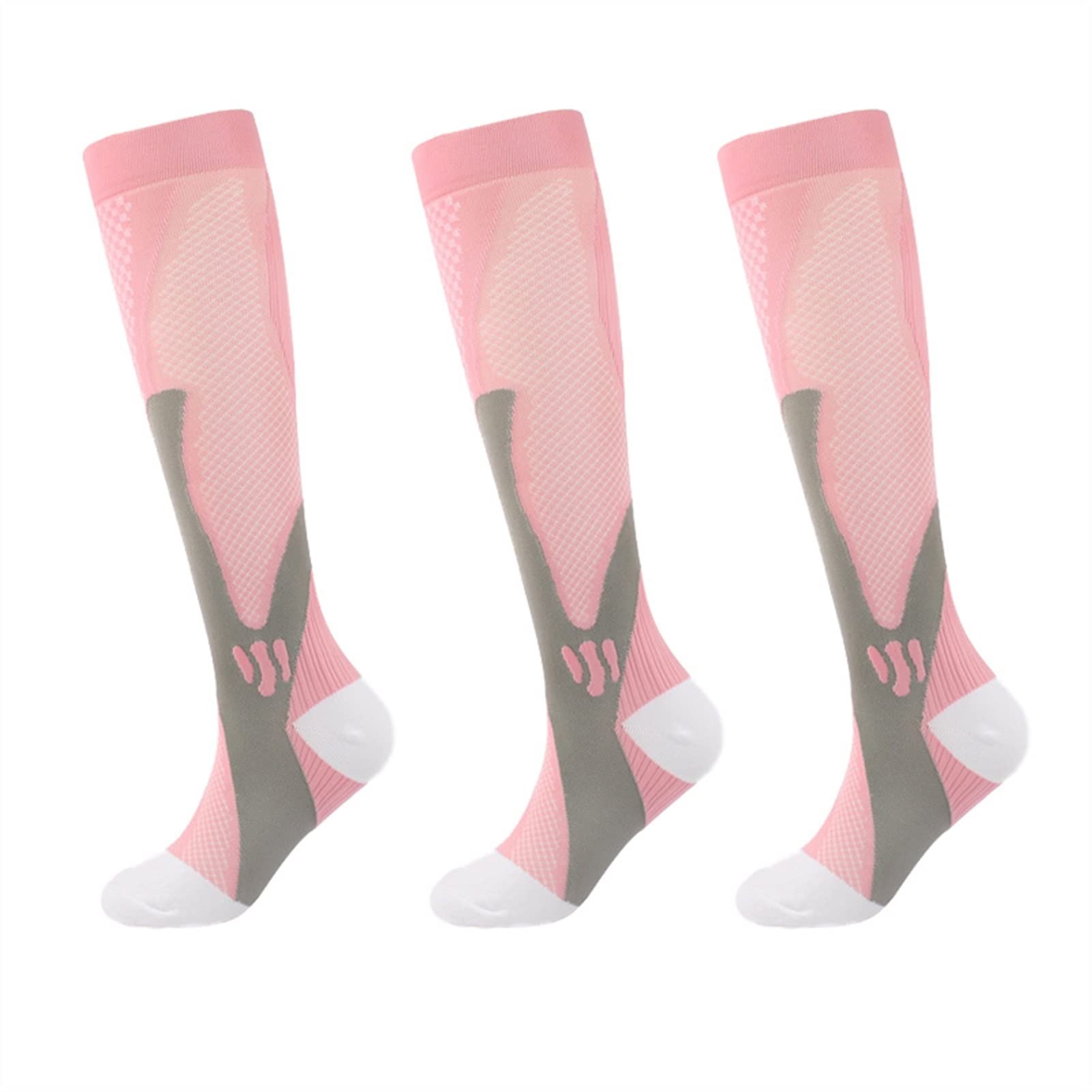 3 Paia/Set Compression Cycling Socks Calzini Sport all'aperto Esecuzione di Calzini escursionistici
