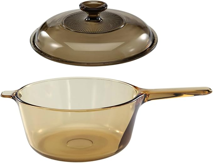Corning Vision Amber 2.5L Covered Sauce Pan with Lid