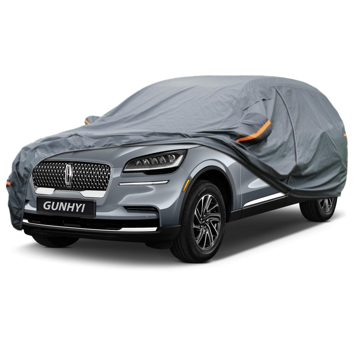 GUNHYI Premium Car Cover Custom Fit Lincoln Aviator, 16 Layers Heavy Duty Car Cover Waterproof All Weather with Zipper Door for Sun Rain Snow Dust Uv Protection