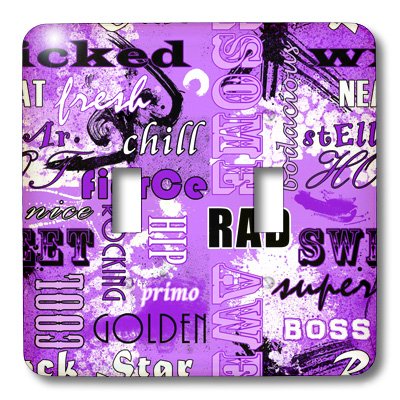 Interrupteur à bascule violet 3dRose Lsp_39755_2 pour remplacer vos plaques ternes - 2
