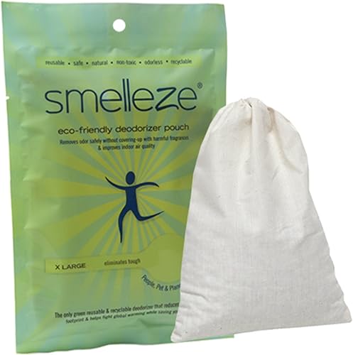 SMELLEZE Bolsa desodorante reutilizable para eliminar olores de ancianos elimina el olor de la vieja edad sin aromas en 150 pies cuadrados.