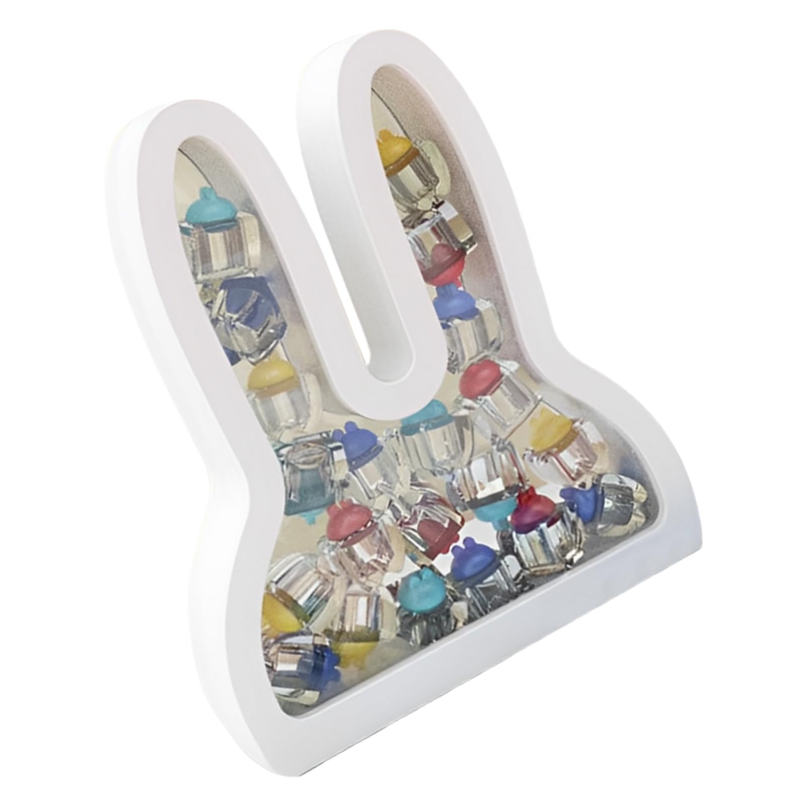 Baby Teeth Keepsake Box,Baby Teeth Container With Labels | Kids Tooth Storage Case Bunny Shape Growth Record Keepsake For Memory Home School Birthday
