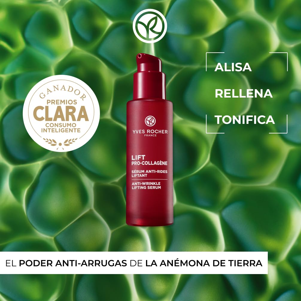 Yves Rocher LIFT PRO-COLLAGÈNE Set Antiarrugas Completo Día y Noche + Sérum – Efecto Volumen y Firmeza – Colágeno Vegetal y Ácido Hialurónico – Todo Tipo de Piel