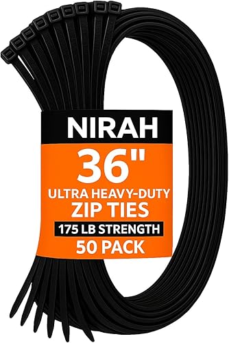 Vista 46 de Nirah Bridas pequeñas de grado industrial de 4 pulgadas, blanco transparente, paquete de 1000, multiusos, pequeñas bridas de cremallera, mini bridas