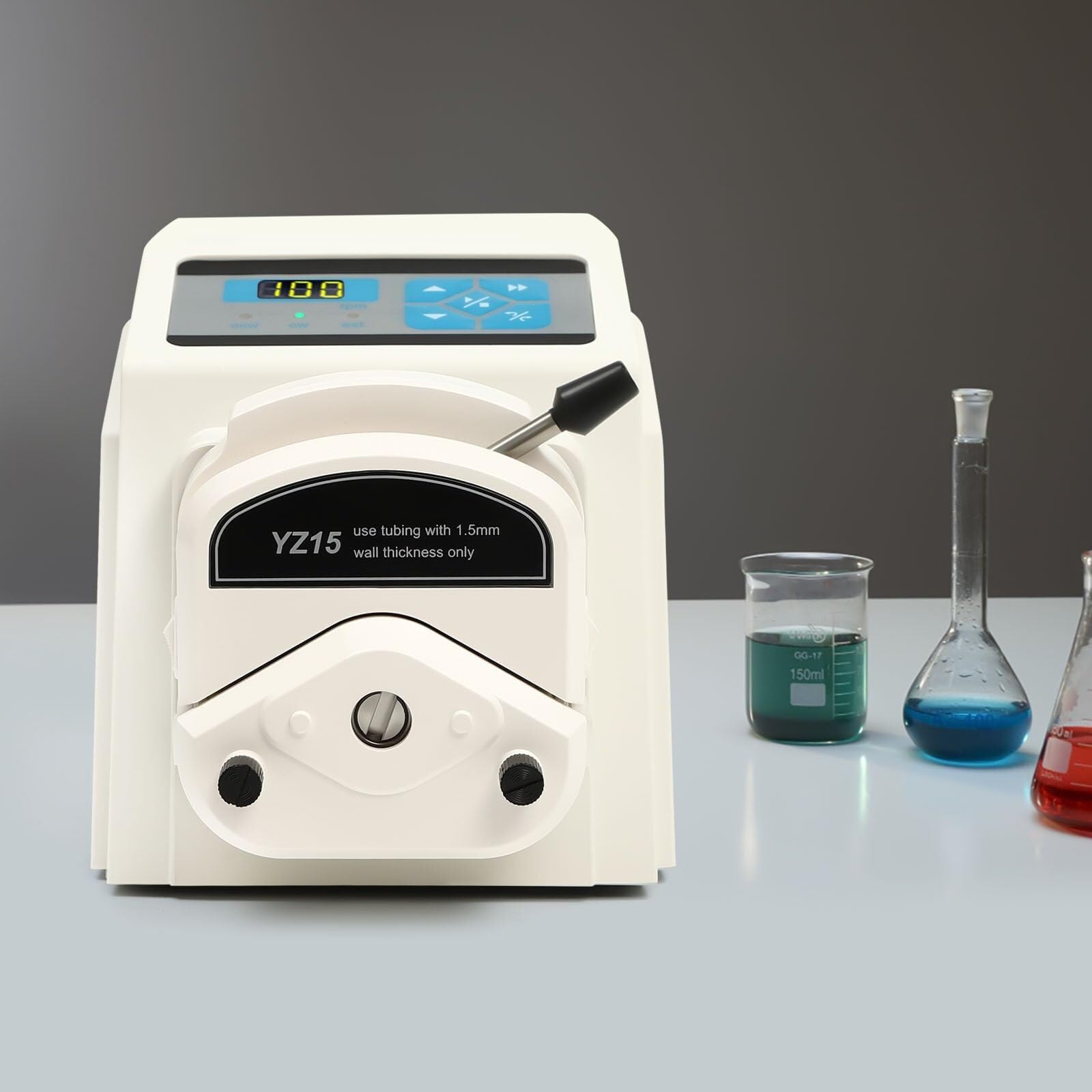 Bomba peristáltica de velocidad variable, bomba dosificadora de líquidos industrial de alta precisión con cabezal de bomba, capacidad de extracción 0,07 a 380 ml/min, bomba dosificadora de líquido