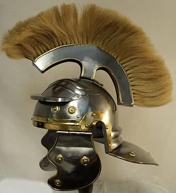 Elmo Da Centurione Romano - Replica In Acciaio 18g, Con Supporto Esposizione