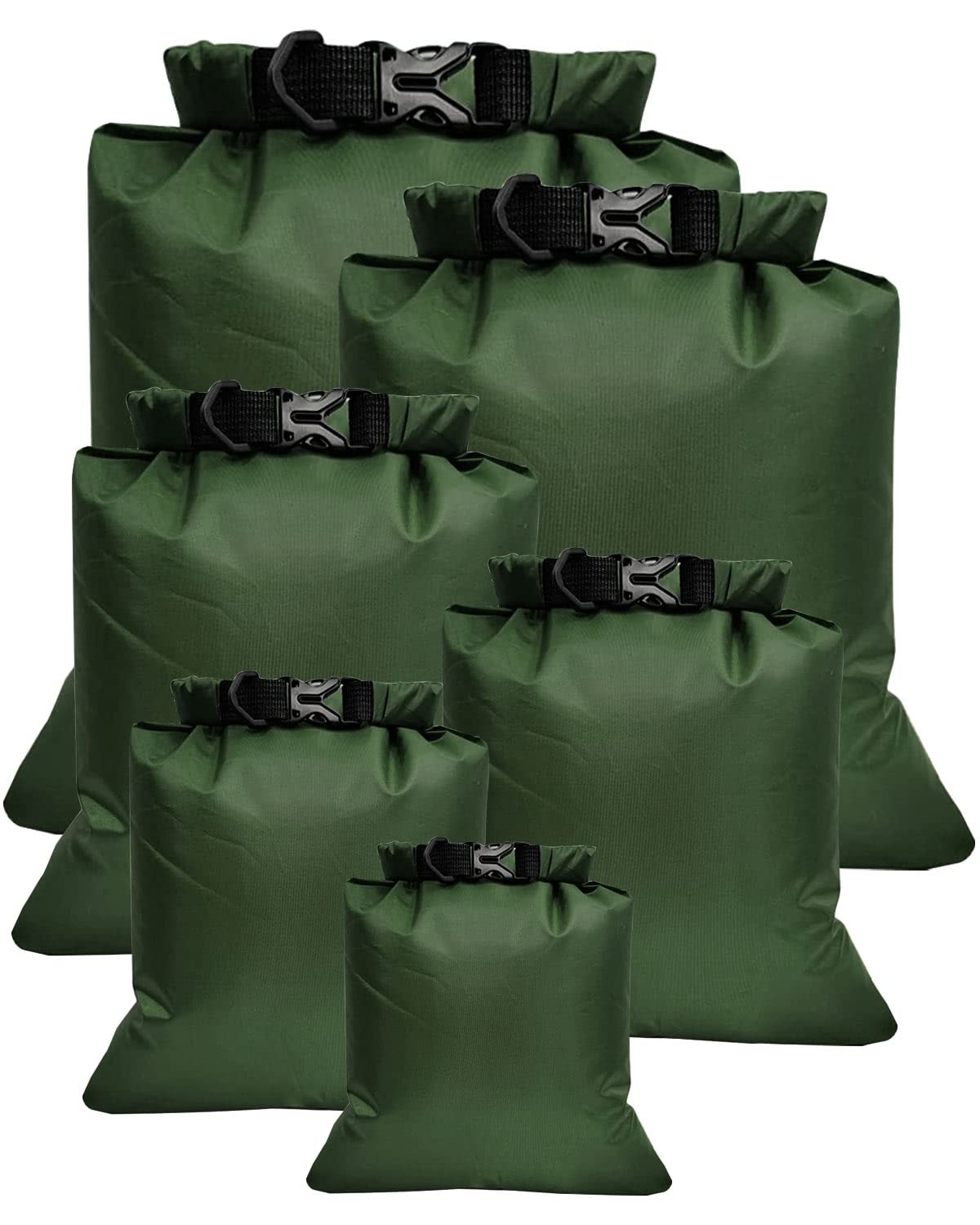 Waterproof Dry Bag Set 12 Pcs, Lightweight Large Capacity Ripstop Dry Bags Waterproof in 15L 13L 12L 10L 9L 8L 6L 5L 3.5L 3L 2.5L 1.5L Organizer Storage Bags for Outdoor Hiking Camping Fishing Cycling