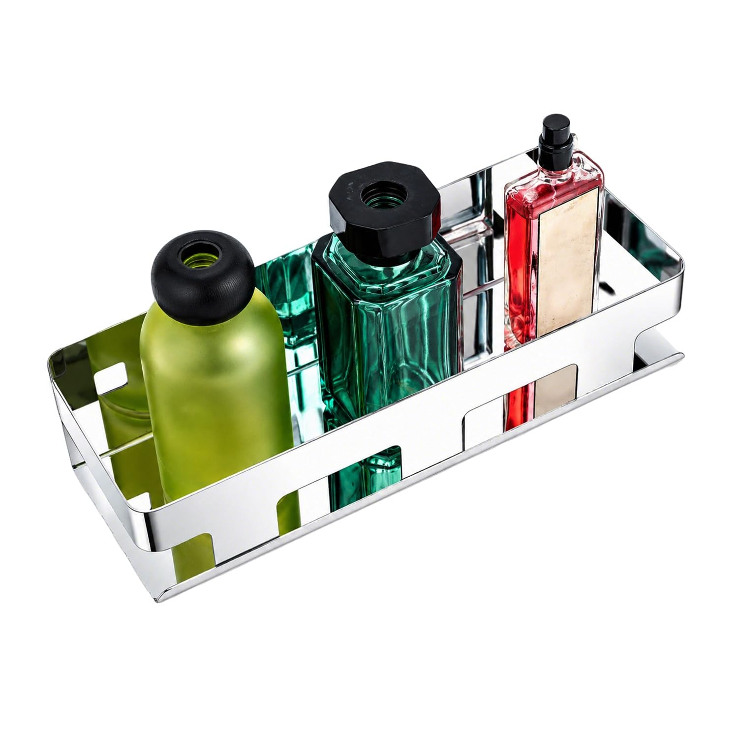 30 CM Perforación Acero Inoxidable 304 Baño Estante de Ducha Cromo Antióxido Estante de Almacenamiento de Baño para Jabón Champú Estante de Ducha Muro Estante de Almacenamiento para Cocina
