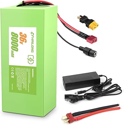 36V 8Ah Universal Power Pack Rechargeable Battery with 42V 2A Adapter | 20A BMS & Waterproof Design(200-500W Systems)