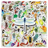 Insect Stickers,100 PCS Bug Graffiti Vinyl Waterproof Decals for Water Bottles Computer Bicycle Skateboard Luggage Phone Pad Laptop Kids Teens Stickers Pack