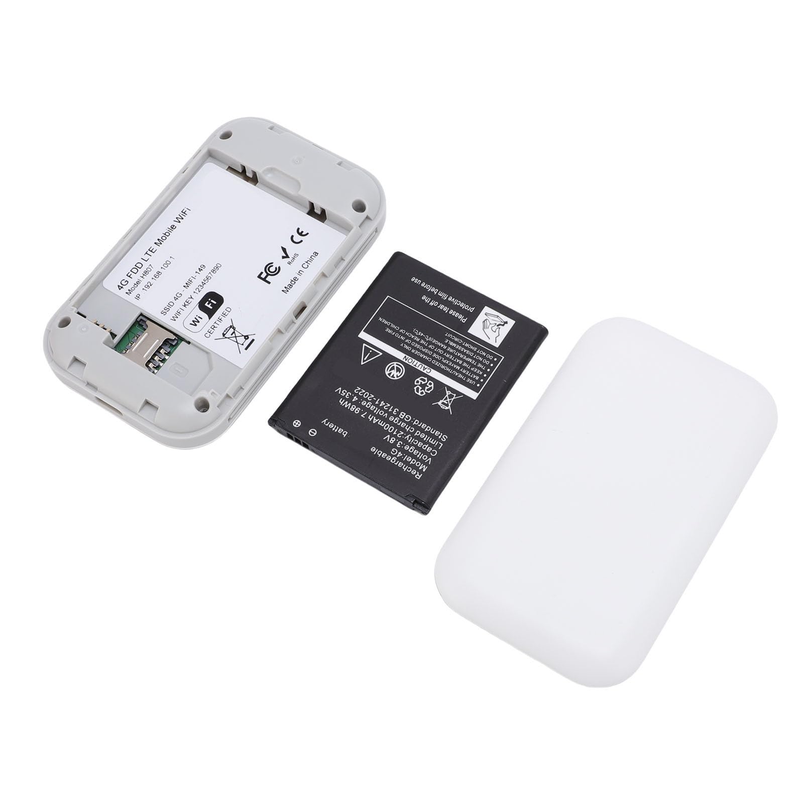 Hotspot Mobile 4G, WiFi Portatile da 300 Mbps con Slot SIM, Hotspot Tascabile con Display LED, Collega Fino a 10 Dispositivi, per Viaggi in Campeggio