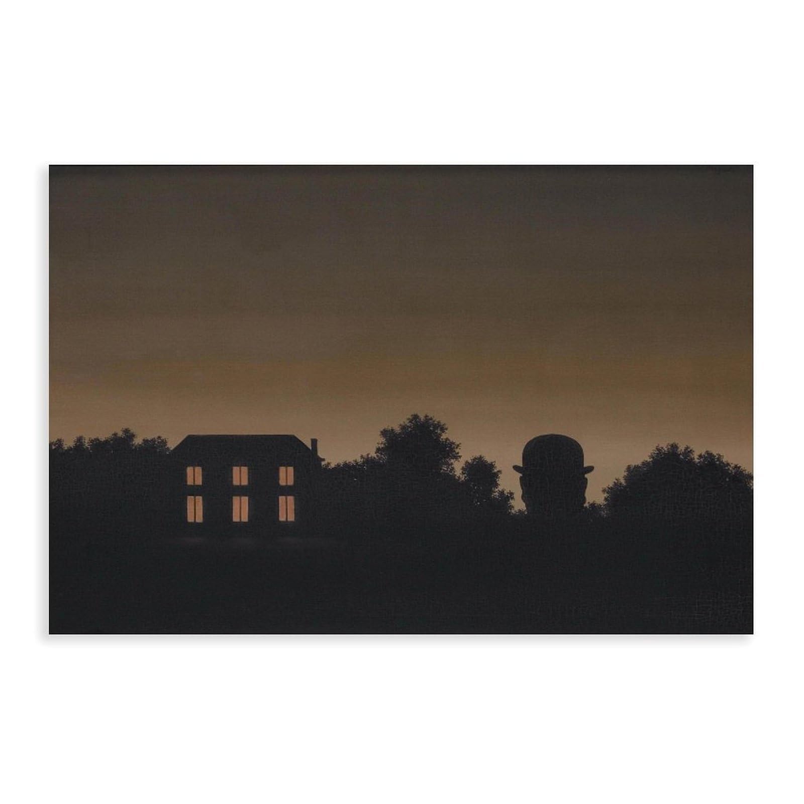 WCYB La Fin Du Monde Nerka Magritte Surrealizm plakat wydruki na płótnie Deco obrazy ścienne Unframe 61 cm szer. x 91,4 cm W
