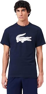 Lacoste TシャツコットンブレンドウルトラドライロゴプリントTシャツ [公式]メンズ