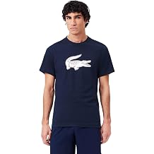 Lacoste T-Shirt Cotton Blend Ultra Dry Logo Print T-Shirt Official Mens