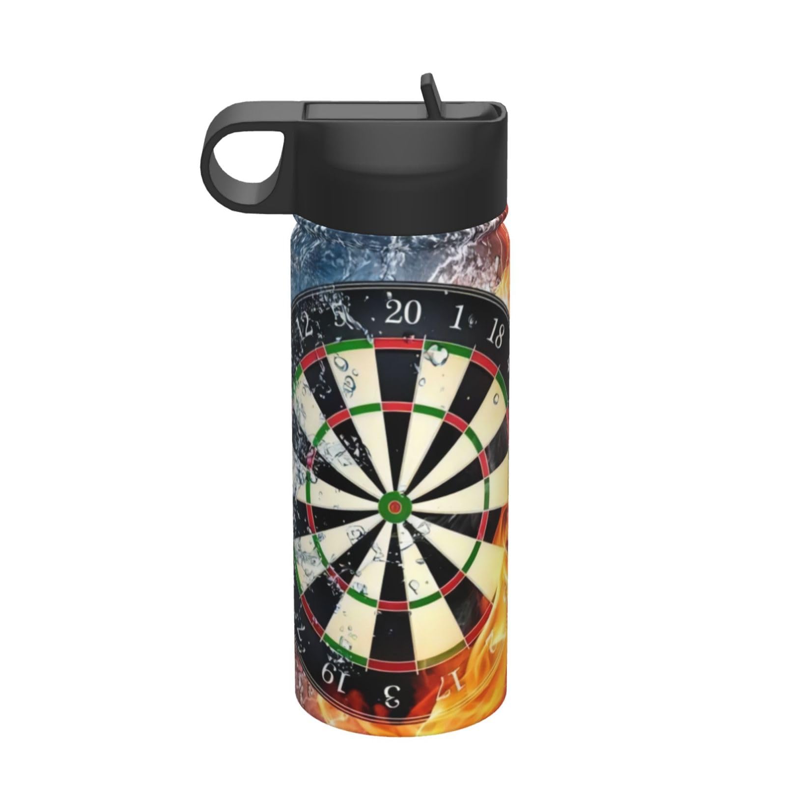Isolierbecher mit Dartscheibe, 530 ml, Sport, Thermobecher, Reisebecher, Sport-/Fitnessflasche
