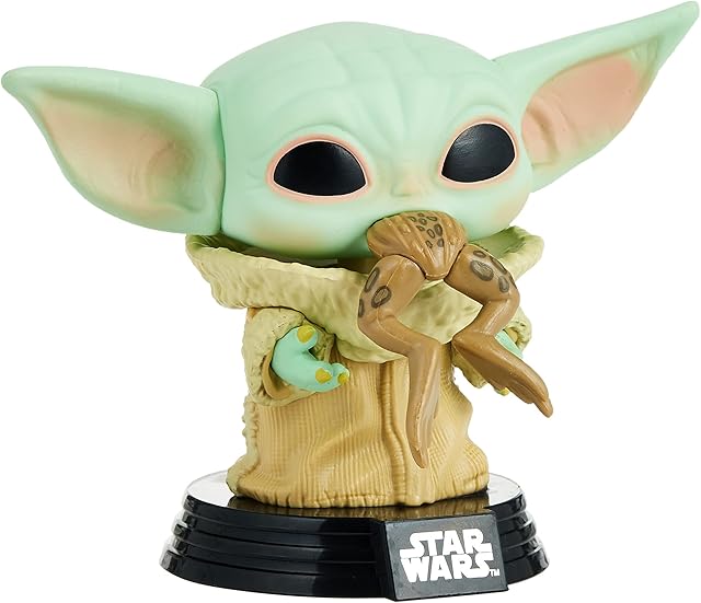 Funko 49932 POP Star Wars:Mandalorian-The Child w/Frog The Mandalorian Collectible Toy, Multicolor