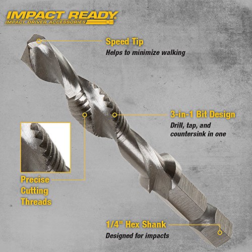 DEWALT DWADTQTR1420 Impact Ready 1/4" 20 Drill Tap, 1/4" Capacity - image 2
