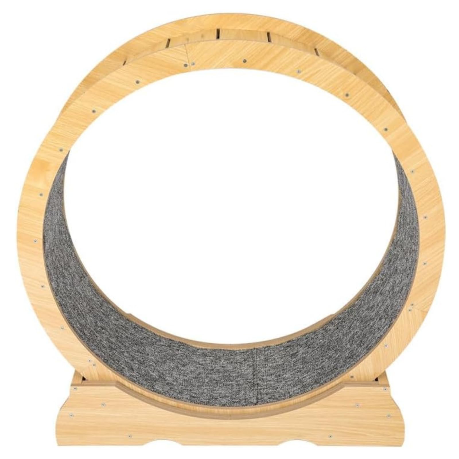 Emily Pets Wooden Cat Exercise Wheel with Premium Scratching Pad, Indoor Cat Running Wheel for Exercise, Weight Control & Entertainment, Natural Wood-picture-15
