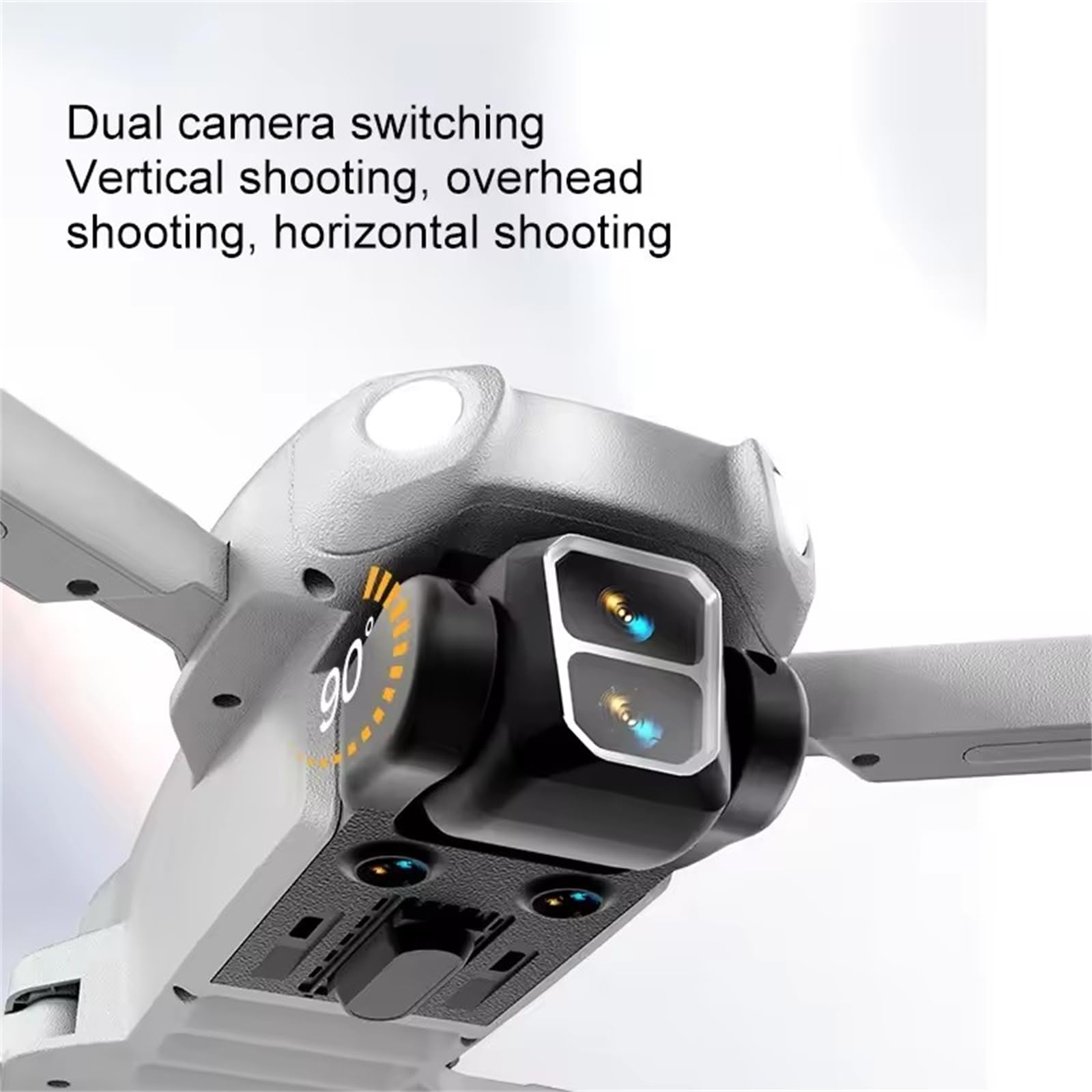 UAV Drone 4K ESC Drone de Doble cámara Posicionamiento de Flujo óptico Evitación de obstáculos Motor sin escobillas Quadcopter,Negro