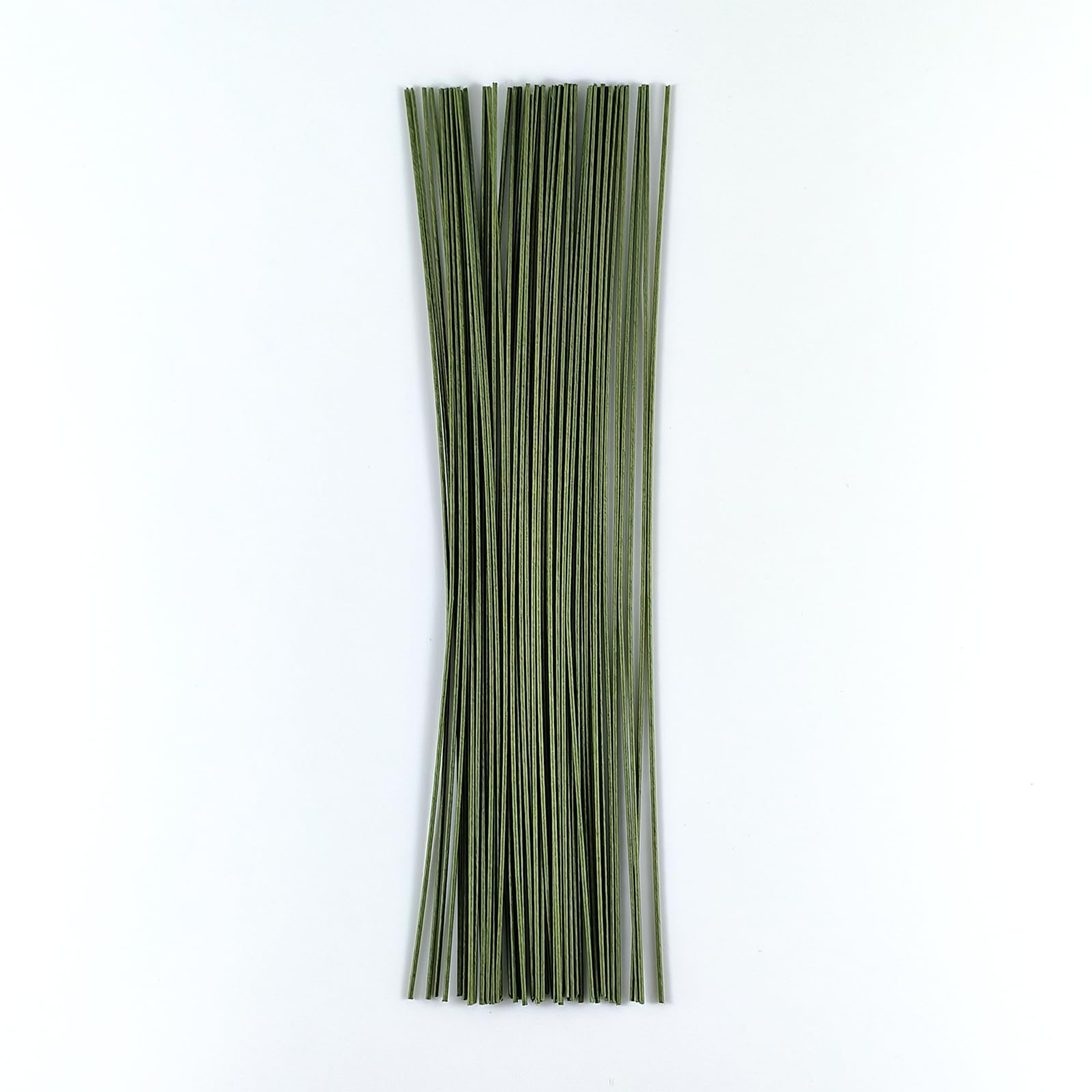 70 pcs Floral Wire, 16 Gauge Stem Wire, Dark Green Paper Wrapped for Flower Arranging and Crafts, 13 Inch-image-45