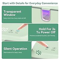 Vista 7 de Chefhandy Calentador de toallitas para bebés, calentador de toallitas y dispensador de toallitas húmedas para bebés con desinfectante de luz UV