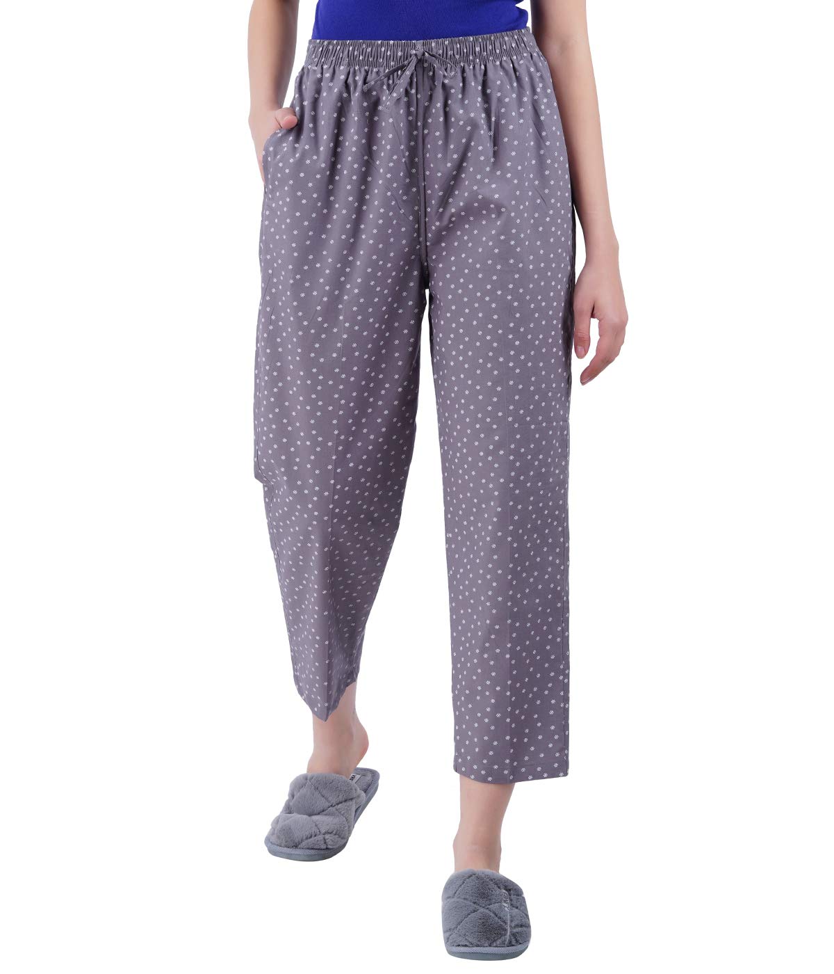 happy bunny Premium Cotton Printed Night Pant for Women, Non-Stretchable Ankle Length Pyjama, Regular Fit Comfort, Breathable, Soft, Home Sleep Wear-picture-28