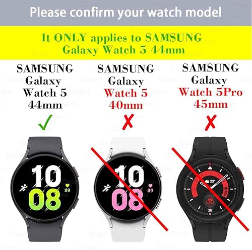 Miniatura 2 de Protector de pantalla para Samsung Galaxy Watch 65 de 1.732 in y 1.732 in (4 unidades) de vidrio templado, antiarañazos, sin burbujas, fácil
