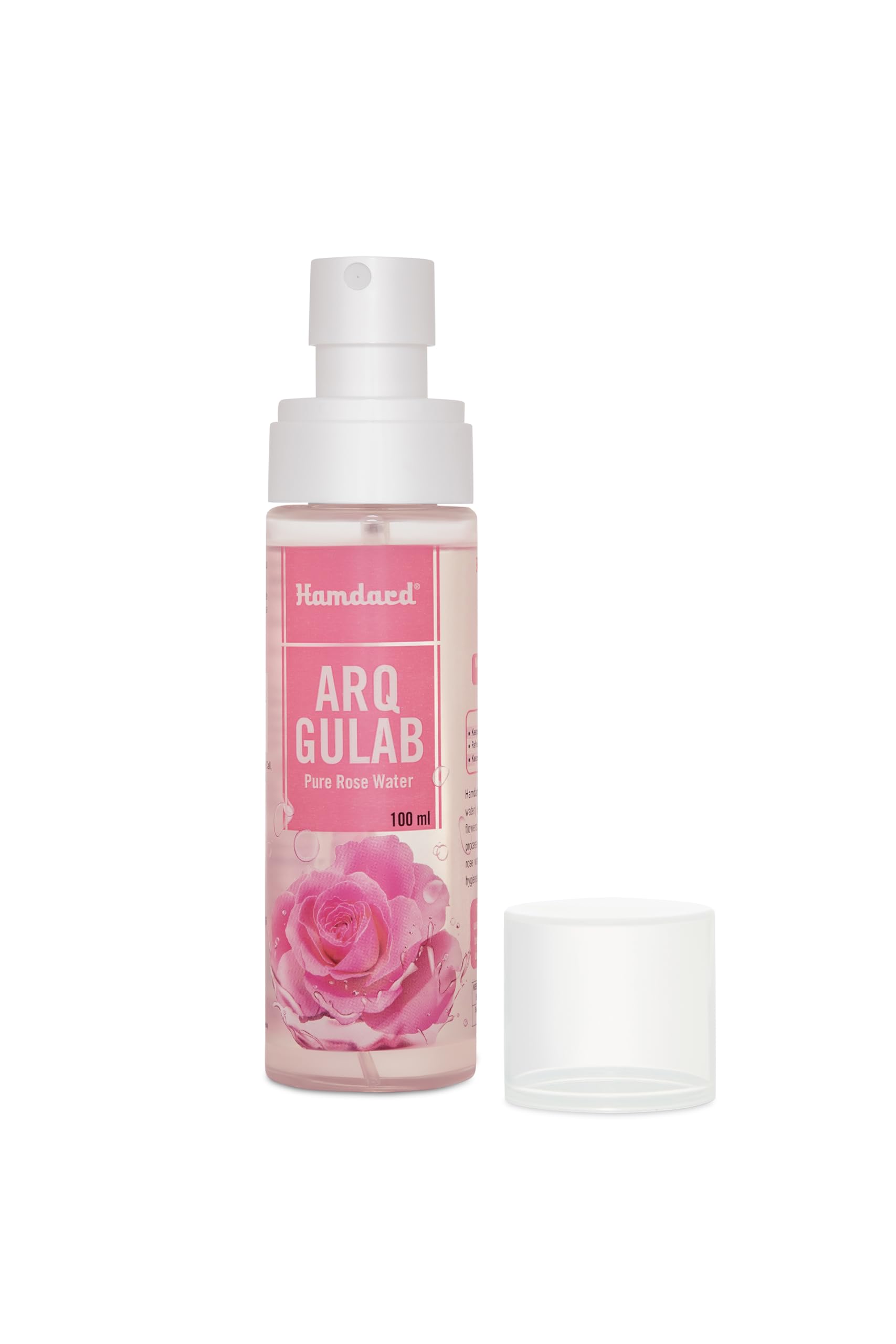 Hamdard Pure Rose Water For Face | 100 ml | Bulgarian Rose for Youthful & Healthy Skin | Face Mist Toner Spray | Hydrates & Tighten Pores - Pack of 3
