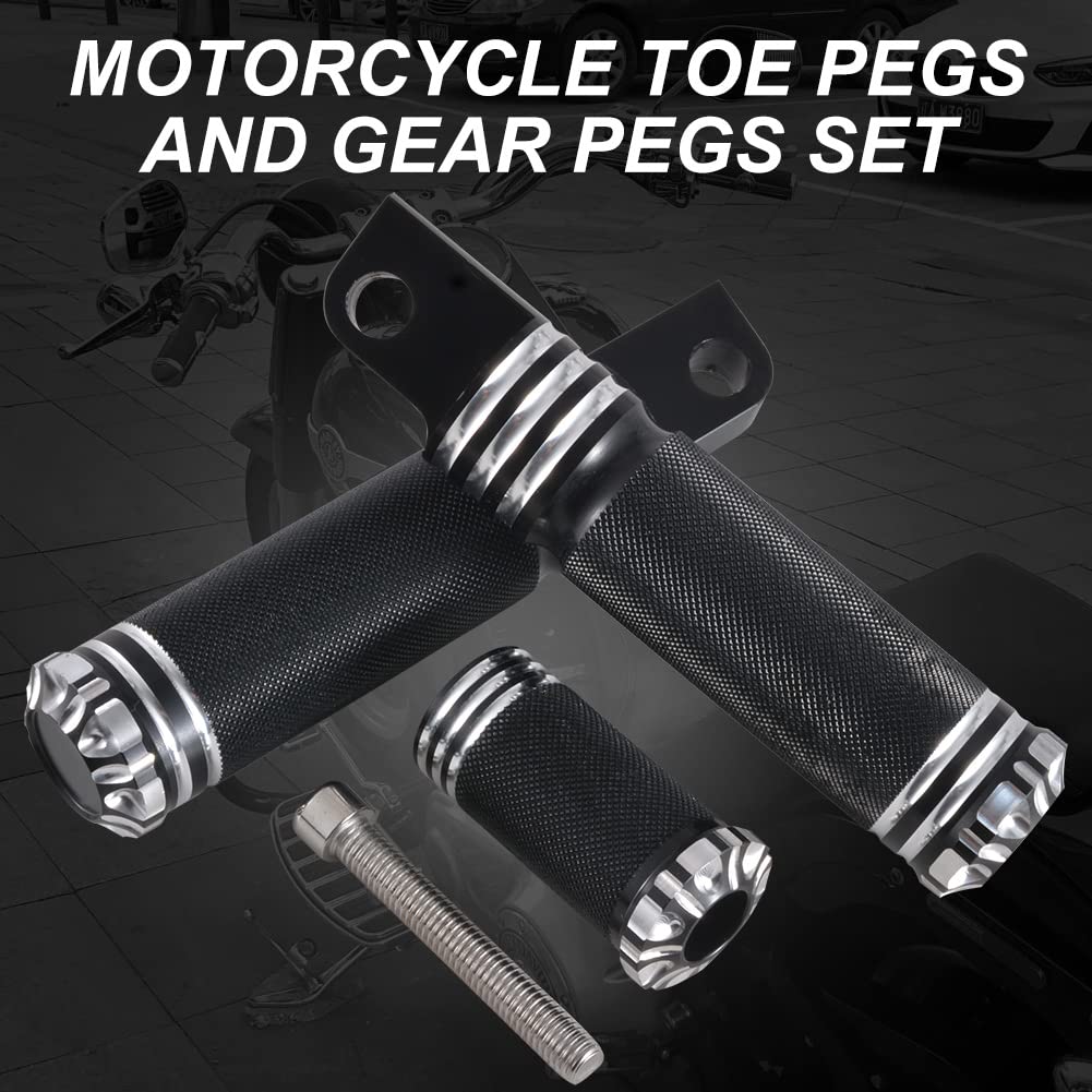 KATUR Pedane moto Pedane poggiapiedi in alluminio nero CNC CNC Pedane poggiapiedi per Harley Davidson Sportster XL 1200 883 Custom
