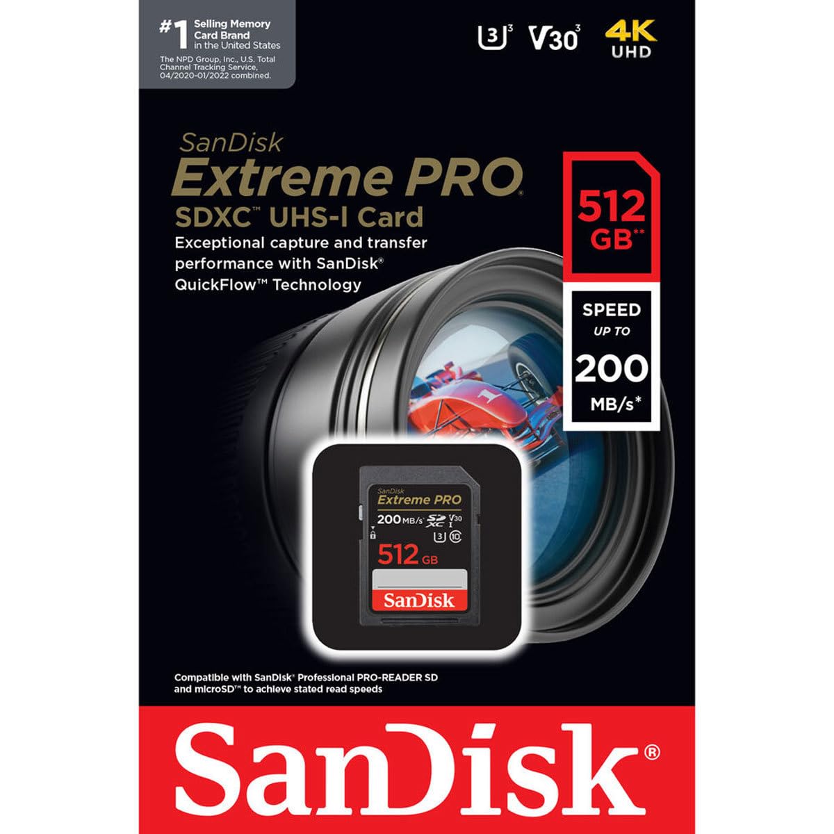Amazon | SanDisk Extreme PRO 512GB クラス3/UHS-I (U3) V30 SDXC 