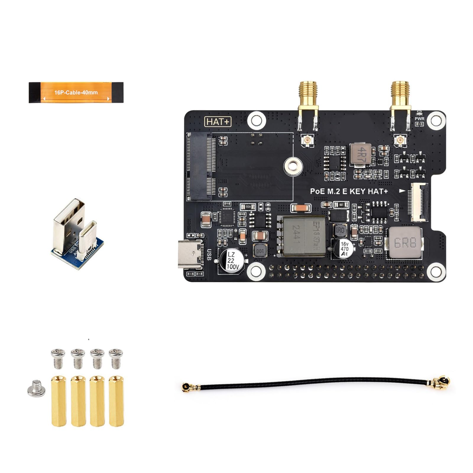 Placa adaptadora PCIe a E con función de alimentación a través de Ethernet E inalámbrica con interfaces de Antenas Módulo de Tarjeta de Red inalámbrica