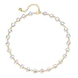 Gold Dainty Beaded Choker Necklace 18K Gold Plated Evil Eye Choker Necklace Delicate Long Gold Chain Necklaces Jewelry Gift for Women