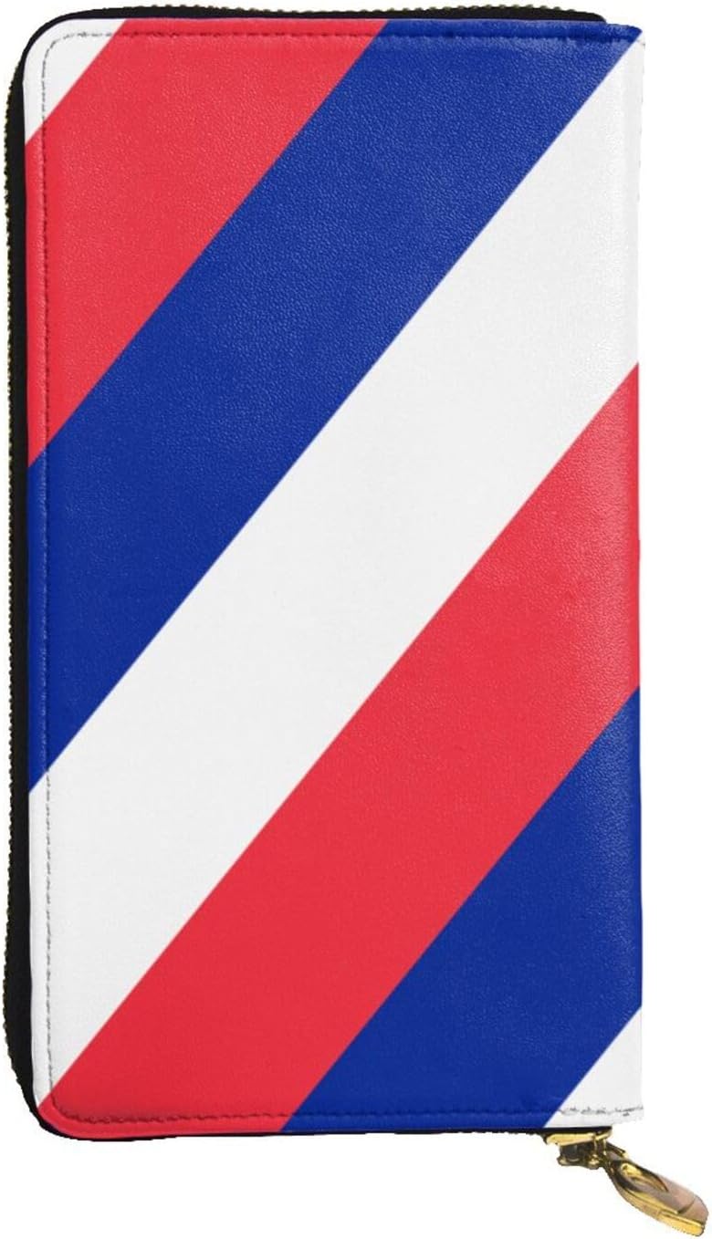 French flag Women's wallet, clutch wallet, with zipper, large capacity.