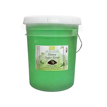 Green Tea Honey Sugar Body Scrub Gentle Exfoliating Sugar Scrub with Hydrating Honey for Smooth, Revitalized Skin by BeBeauty 5 Gallons