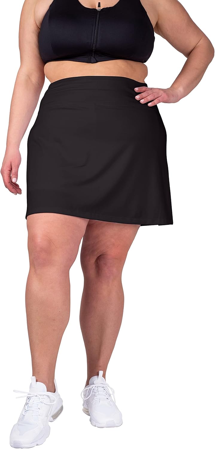 Inerzia 2 Pack Skorts Plus Size Skirts for Women High Waisted Active Skort Golf and Tennis Skirts for Women