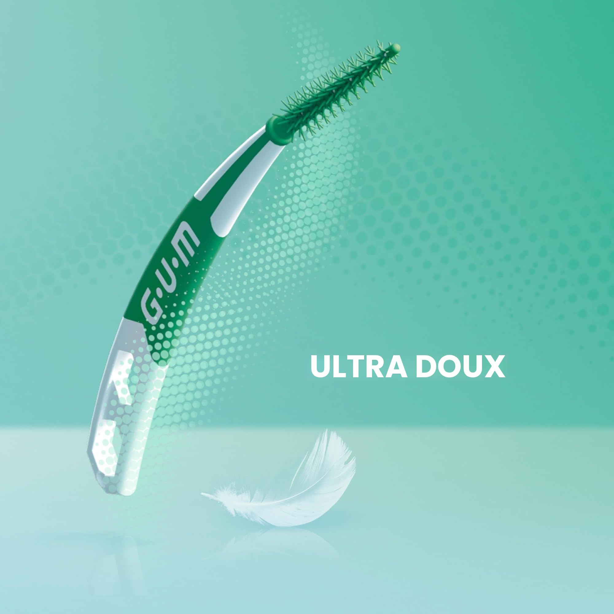 Bâtonnets interdentaires GUM SOFT-PICKS PRO | forme incurvée pour un accès facile aux zones difficiles d'accès | action douce pour les gencives sensibles | [S - 3x60] (+1 bonus offert)