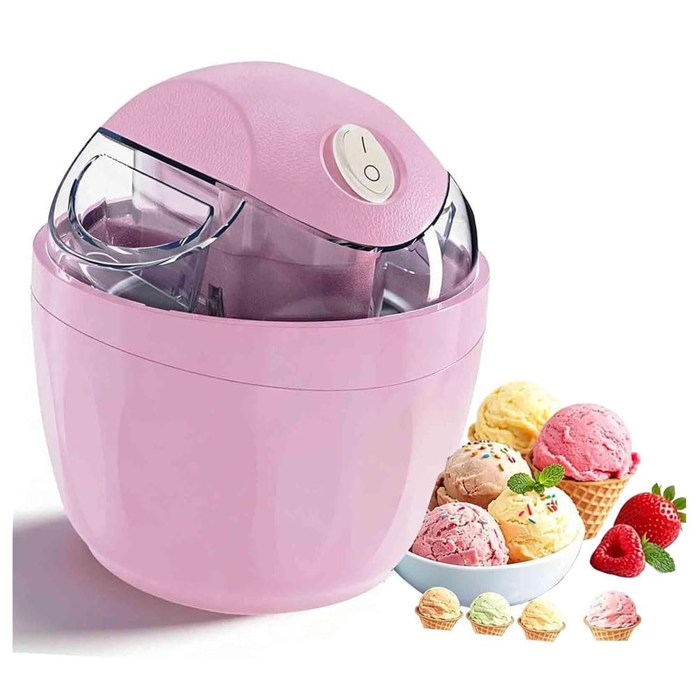Ghygetrich Ice Cream Maker, Soft Serve Ice Cream Machine Slush Machines Whippy Ice Cream Machine Pink B