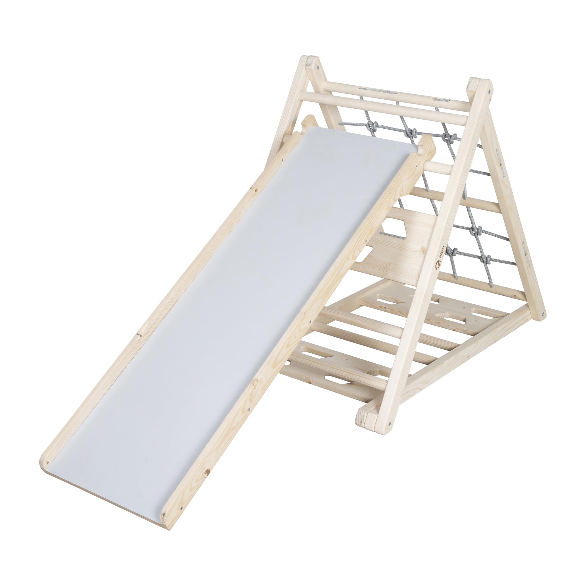 roba Tavola Scivolo in Legno – Accessorio per Triangolo da Arrampicata e Torre Gioco – Utilizzabile su Entrambi i Lati come Scivolo e Elemento da Arrampicata – Da Appendere alla Struttura – Da 24 Mesi