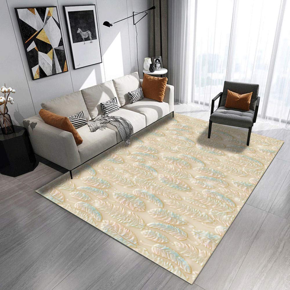 Tapis antidérapant de salon en velours cristal doux 180x280cm sécurisé