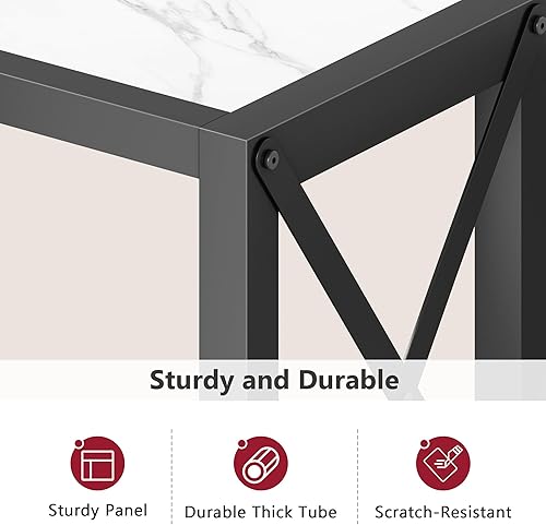 Miniatura 6 de Tajsoon Mesa de Consola de 41.8 pulgadas, Mesa de Entrada de 2 Niveles, Mesa de Sofá Estrecha con Estantes, Mesa de Entrada para Pasillo, Entrada,