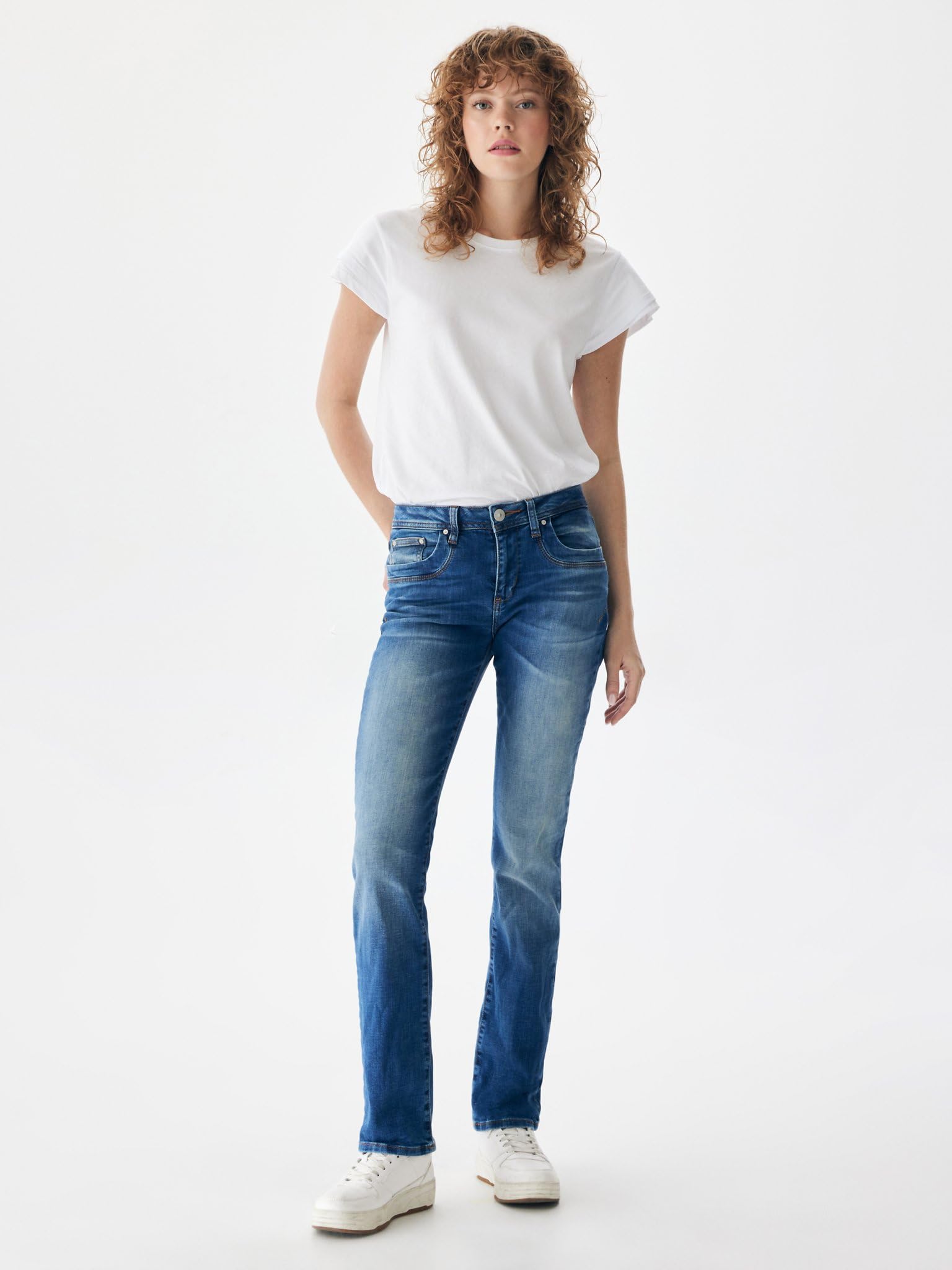 LTB Damen Jeans Vilma Bootcut - Blau - Zayla Wash W26-W34 Baumwolle Stretch
