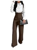 Floerns Women's Sleeveless Jumpsuit Wide Leg Suspender Pants Overalls with Pockets