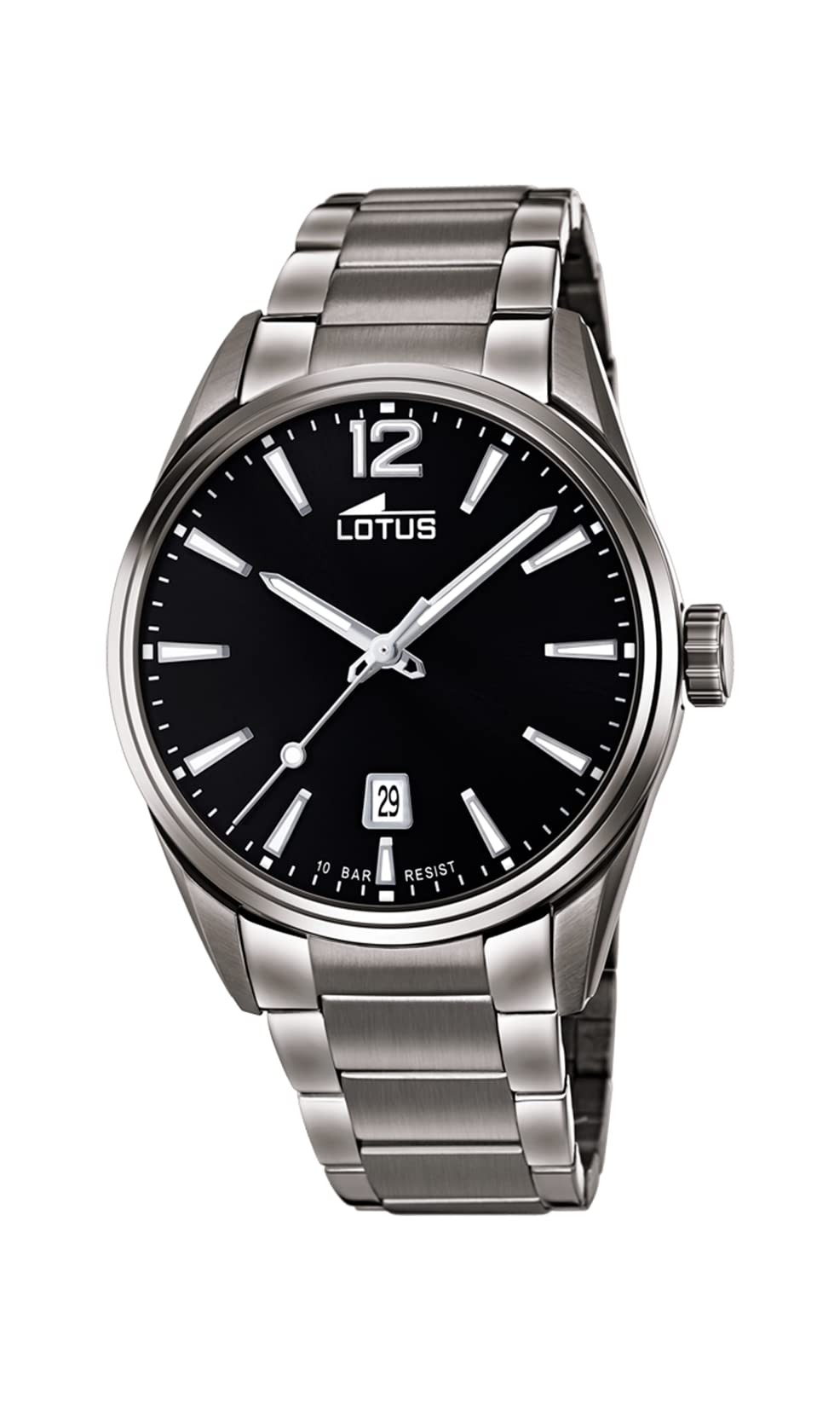 LOTUS Orologio Uomo Serie Square 18984/1 – Acciaio Inossidabile 316L Oro, Quarzo, Vetro Minerale, Impermeabile 5 ATM