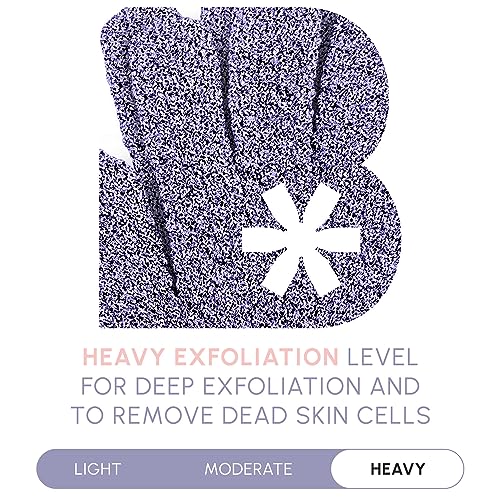 Image of Brooklyn Botany Exfoliating Gloves for Bath and Shower - Heavy Duty Exfoliating Body Scrubber for Massage and Dead Skin Remover for Body - 2 Pairs