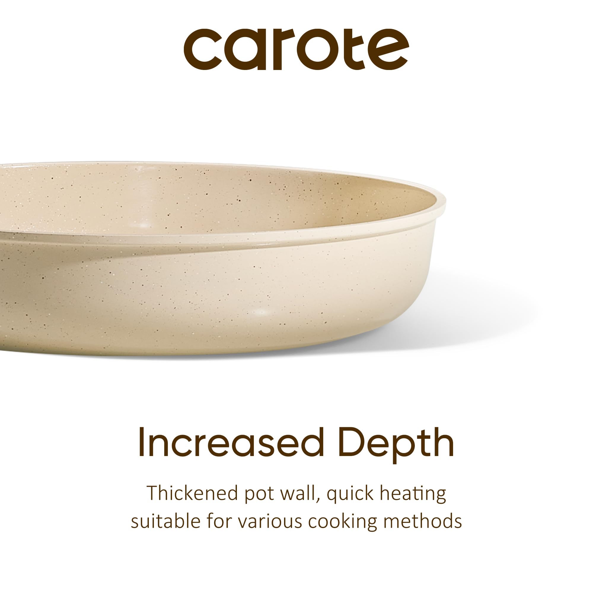 CAROTE 10" Ceramic Nonstick Frying Pan -6