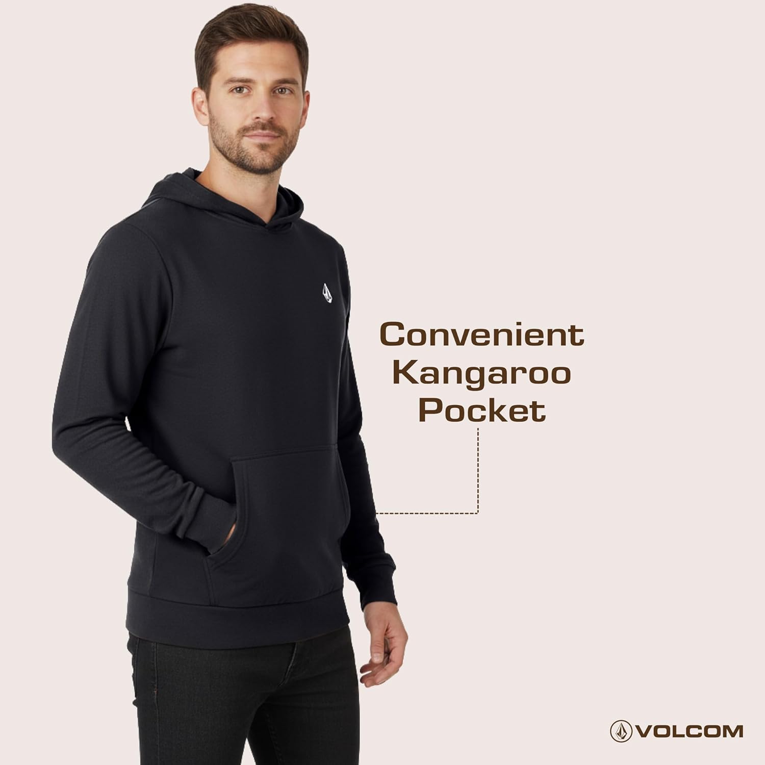 Volcom Men's Regular Fit Super Soft Fleece Lightweight Pullover Hooded Sweatshirt - Image 5